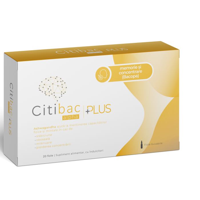 Poza produs Citibac Alpha Plus, Naturpharma | 20 fiole buvabile