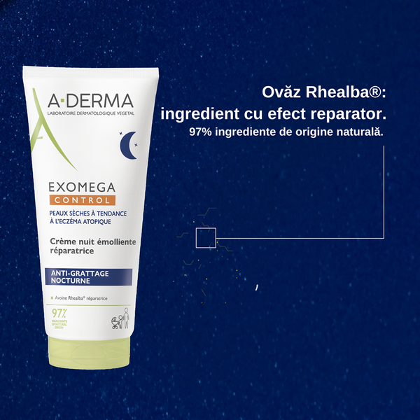 Poza produs A-Derma Exomega control crema de noapte reparatoare  | 200 ml