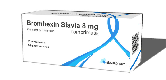 Poza produs Bromhexin 8 mg, Slavia Pharm | 20 comprimate
