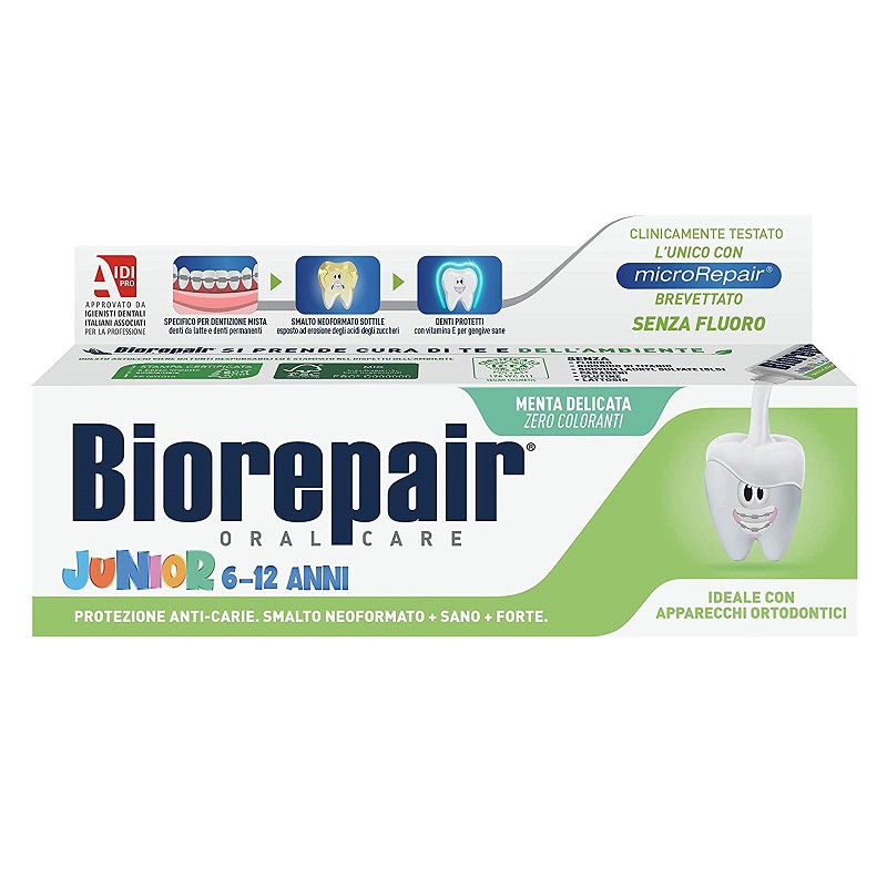 Poza produs Pasta de dinti cu gust de menta Biorepair Junior 6-12 ani, Coswell | 75 ml