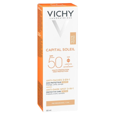 Crema colorata anti-pete pigmentare pentru fata SPF 50+ Capital Soleil, Vichy | 50 ml
