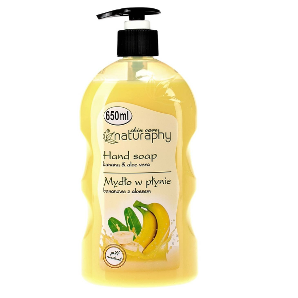 Poza produs Sapun lichid Banane si Extract de Aloe Vera Naturaphy, Blux | 650 ml