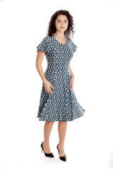 Rochie clini CV24033 SIZE negru/albastru/alb, Cesy | marimea XXXL