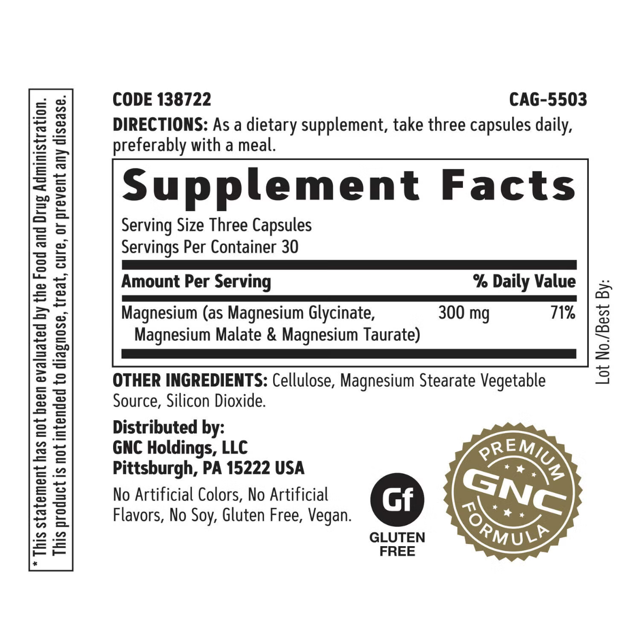 Poza produs GNC Super magneziu 300 mg | 90 capsule