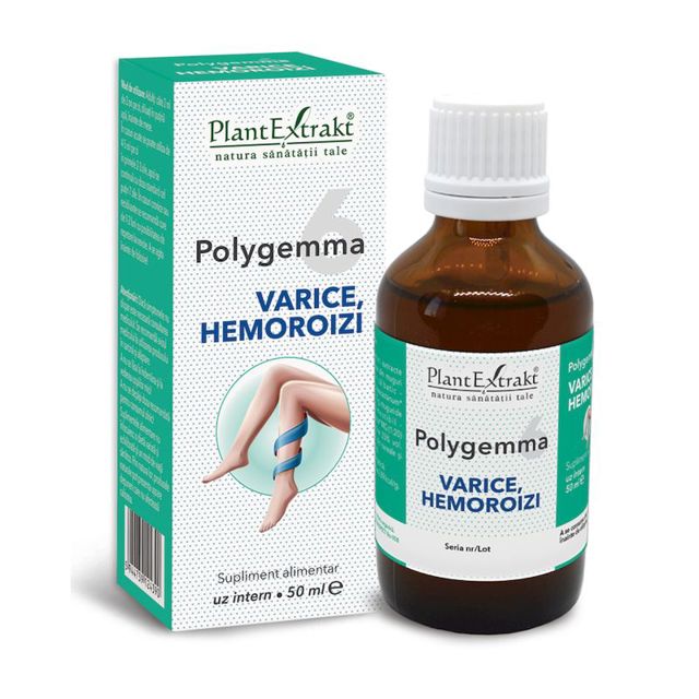 Poza produs Polygemma 6 Varice si Hemoroizi, Plant Extrakt | 50 ml