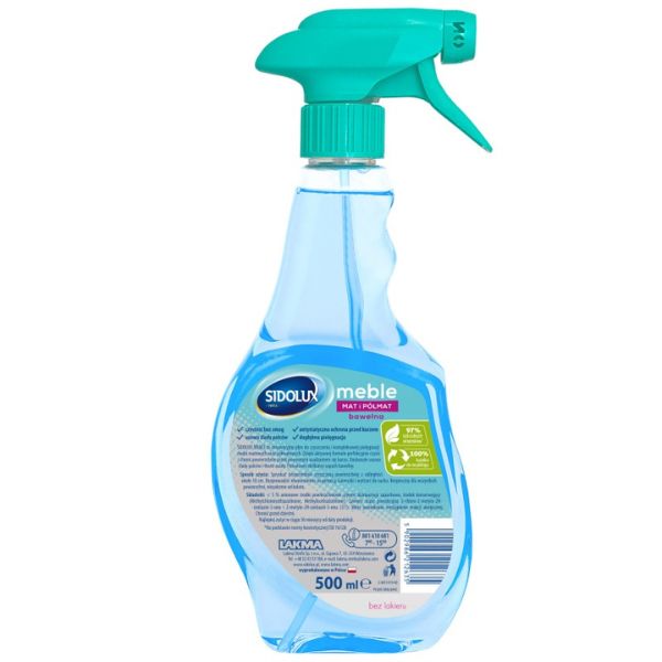 Poza produs Solutie ingrijire Mobilier Mat Sidolux M Purity, Lakma | 500 ml