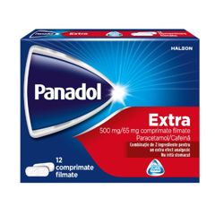 Panadol Extra, 500 mg/65 mg, Haleon | 12 comprimate filmate