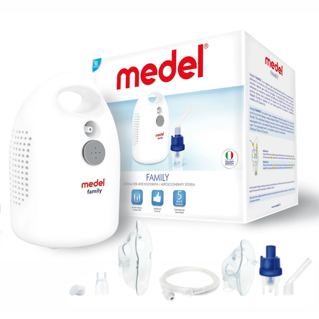 Poza produs Nebulizator cu compresor MEDEL FAMILY, Medel | 1 dispozitiv pentru aerosolterapie