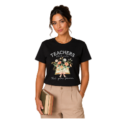 Tricou dama Grow Forever negru, Ava | marimea M