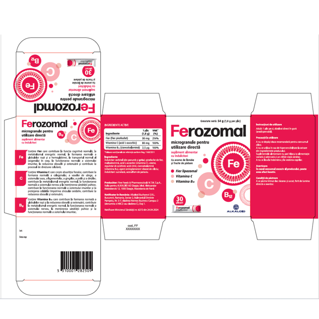 Poza produs Ferozomal, Alkaloid | 30 plicuri