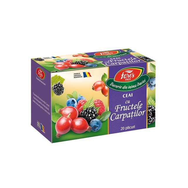 Poza produs Ceai cu Fructele Carpatilor, ceai la plic, Fares | 20 plicuri