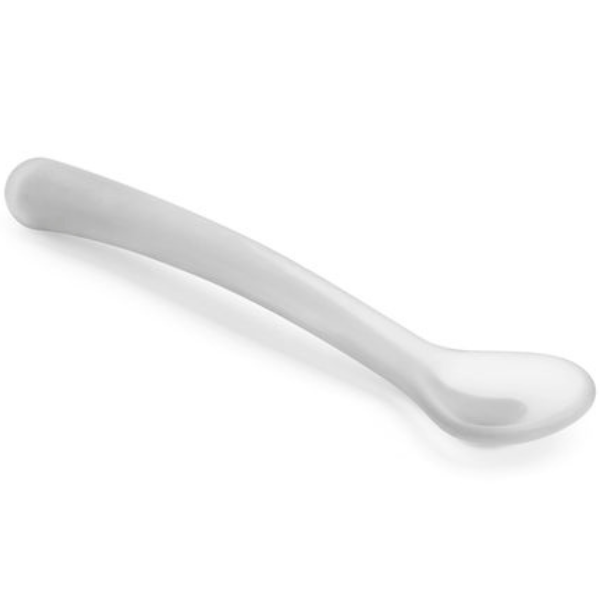 Poza produs Lingurita din silicon pentru bebelusi, +4 luni, gri, Suavinex