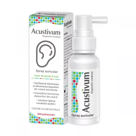 Poza produs Acustivum spray auricular, Zdrovit | 20 ml