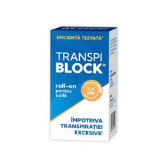 Transpiblock Roll-on impotriva transpiratiei excesive | 50 ml
