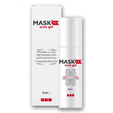 Poza produs Gel tratament pentru acneea inflamatorie Mask Plus Acne Gel, Meditrina Pharmaceuticals | 30 ml