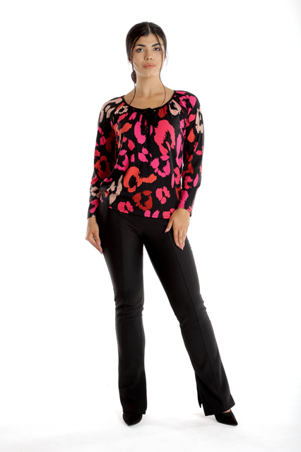 Poza produs Bluza ie CI23082 SIZE negru & ciclame, Cesy | marimea XXXL