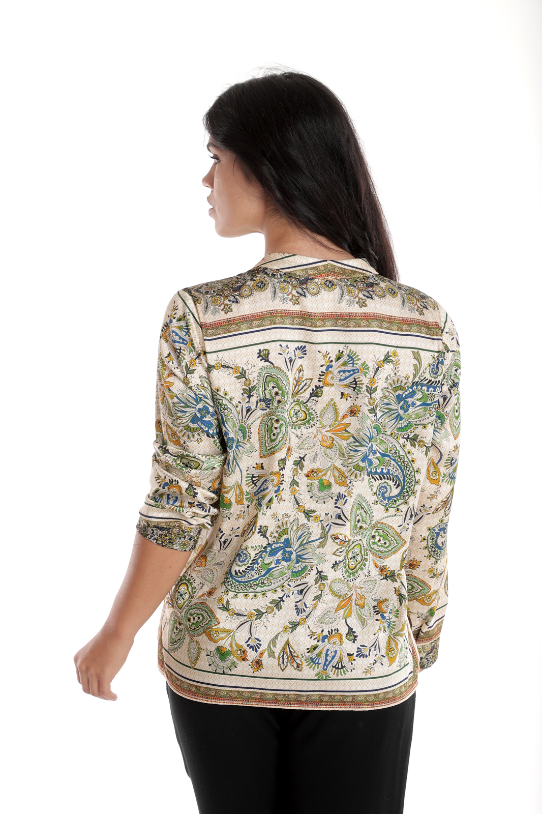 Poza produs Bluza funda dama ERI23V250 crem/imprimeu stilizat, Eranthe | marimea L