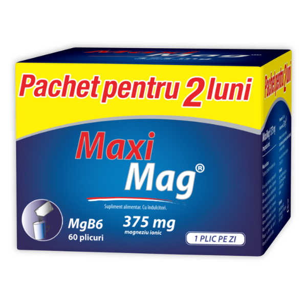 Poza produs MaxiMag 375 mg, Zdrovit | 60 plicuri