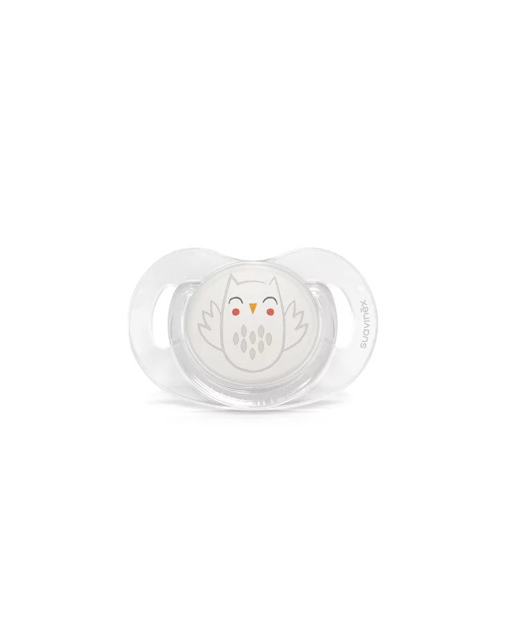Poza produs Suzeta silicon orto SX Pro 0-6L Bufnita bej, Suavinex | 1 buc
