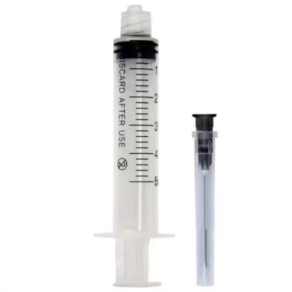 Poza produs Seringa 5 ml 3 componente cu ac 22G, Narcis, 1 buc