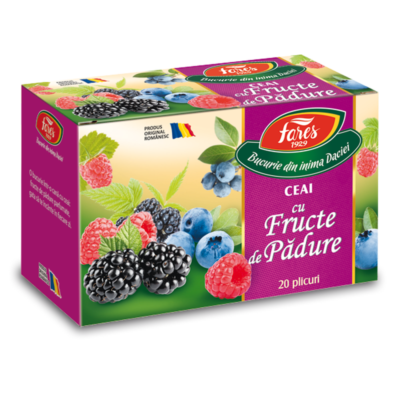 Poza produs Ceai cu fructe de padure, ceai la plic, Fares | 20 plicuri