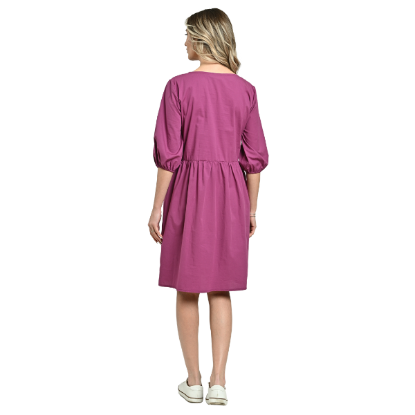 Poza produs Rochie midi cu buzunare ERV24V265 fuchsia/pictura, Eranthe | marimea XL