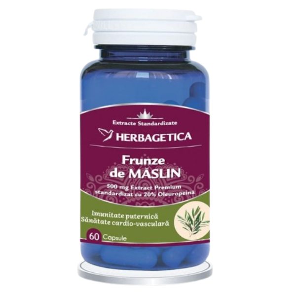 Poza produs Frunze de maslin, Herbagetica | 60 capsule