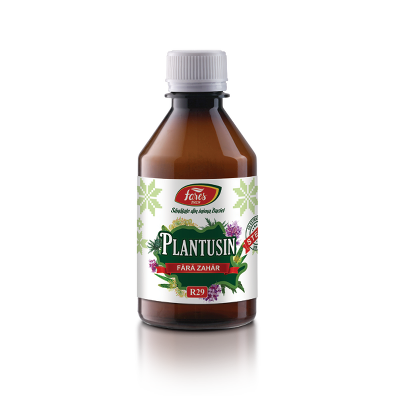 Poza produs Plantusin fara zahar, R29, sirop de tuse, Fares | 250 ml