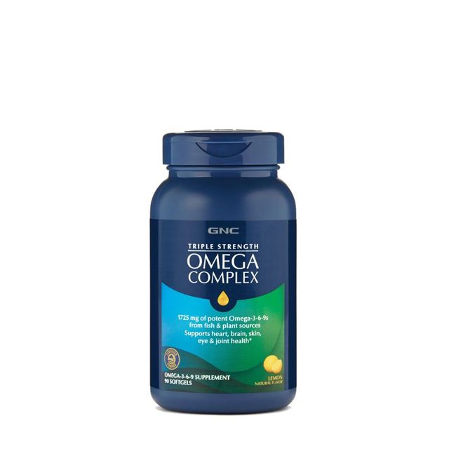 Poza produs GNC Triple Strength Omega Complex, Acizi Grasi Omega-3-6-9 | 90 Cps