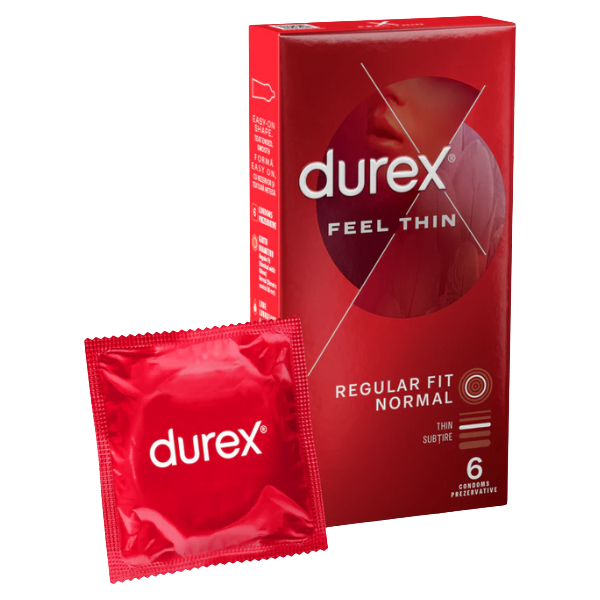 Poza produs Prezervative Durex Feel Thin, Reckitt Benckiser | 6 buc