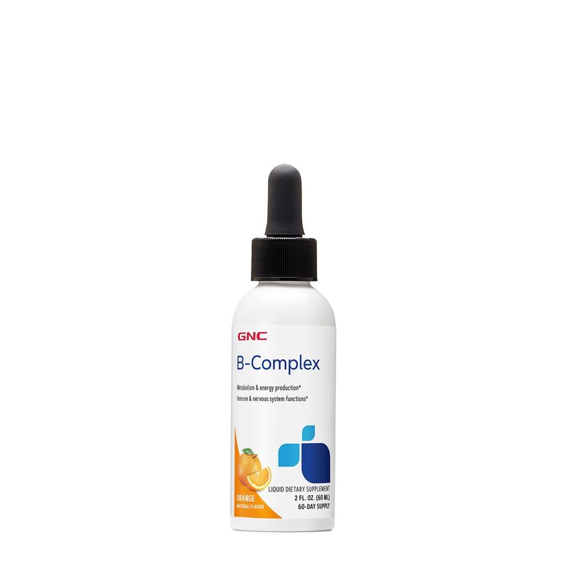 Poza produs GNC B-Complex, Complex de Vitamine B Lichid, cu Aroma Naturala de Portocale | 60 ml