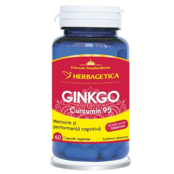Poza produs Ginkgo Curcumin95, Herbagetica | 60 capsule