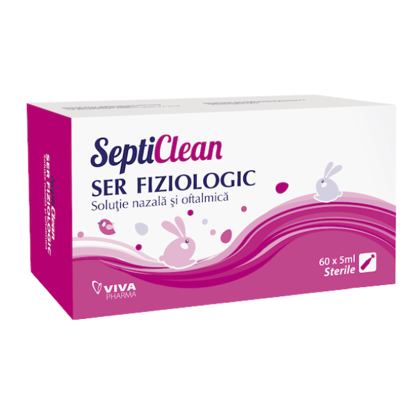 Poza produs Ser fiziologic SeptiClean, 5 ml | 60 monodoze, Viva Pharma