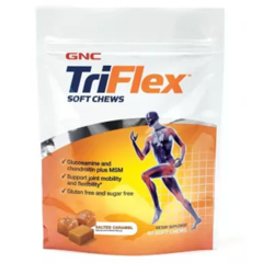 Caramele TriFlex Soft Chews cu aroma de caramel sarat fara gluten, GNC | 60 caramele