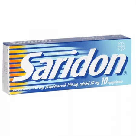 Poza produs Saridon, Bayer | 10 comprimate