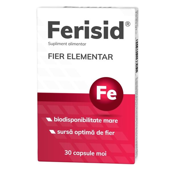 Poza produs Fier elementar Ferisid, Zdrovit | 30 capsule moi