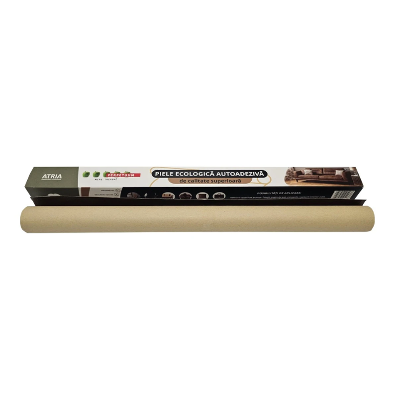 Poza produs Piele ecologica autoadeziva 0.7 mm maro inchis, Perpetuum | 49.50x137 cm