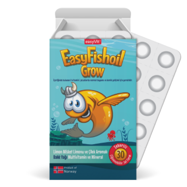 Poza produs Easy FishOil Grow pentru copii, Ropharma | 30 comprimate masticabile