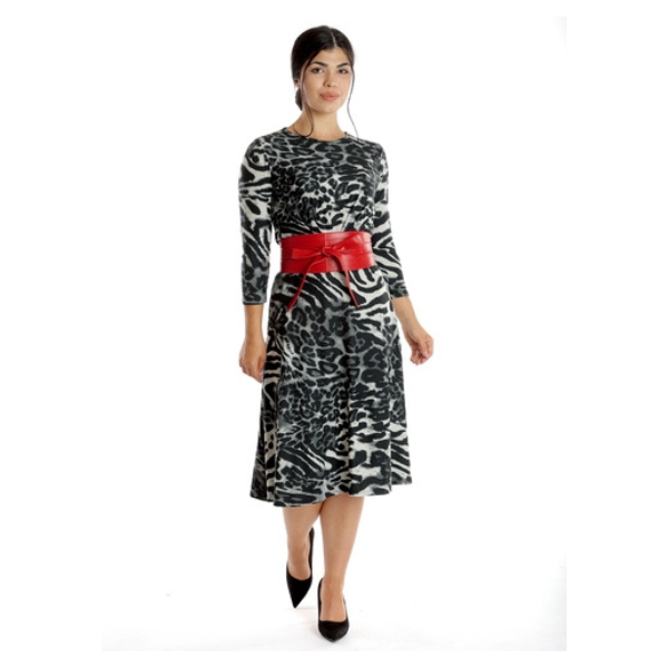 Poza produs Rochie dama CI23078 negru animal print, Cesy | marimea S