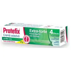 Crema adeziva pentru fixarea protezei dentare cu aloe vera Protefix Extra-Forte, 40 ml