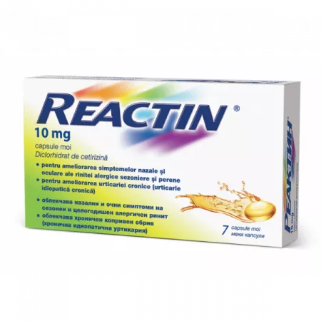 Poza produs Reactin 10 mg, Mcneil Healthcare | 7 capsule