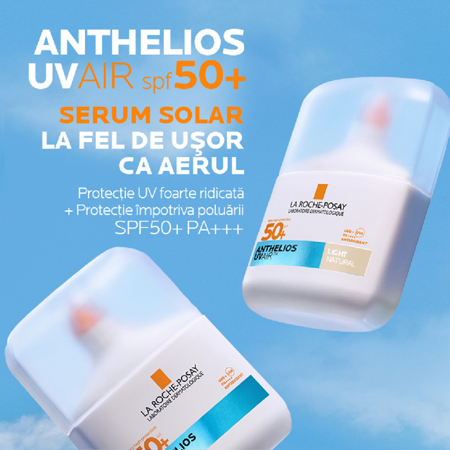 Poza produs Anthelios Uvair ser de fata SPF 50+ nuanta Light Natural, La Roche-Posay | 50 ml