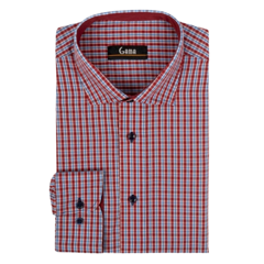 Camasa barbati 24-1924 Regular Fit, bordo/albastru carouri, Gama | marimea 41/42