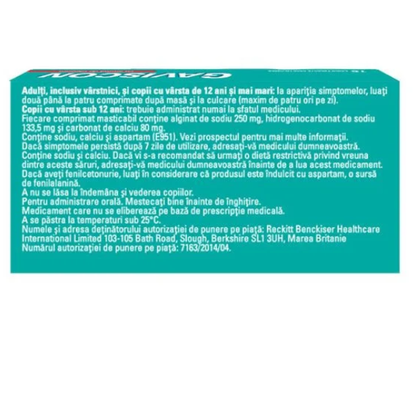 Poza produs Gaviscon capsuni, Reckitt Benckiser | 16 comprimate