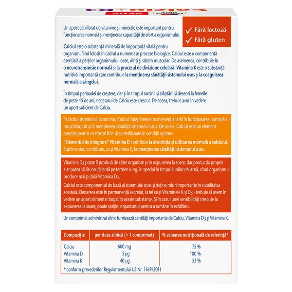 Calciu + D3, Doppelherz Aktiv | 30 comprimate — poza produs 2/4