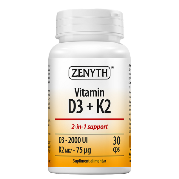 Poza produs Vitamina D3 + K2, Zenyth | 30 capsule