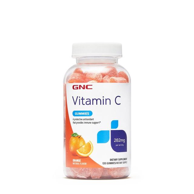 Poza produs GNC Vitamina C 282 mg, Jeleuri cu Aroma de Portocale | 120buc