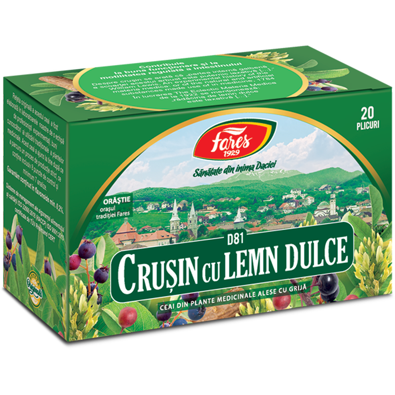 Poza produs Crusin cu lemn dulce, D81, ceai la plic, Fares | 20 plicuri