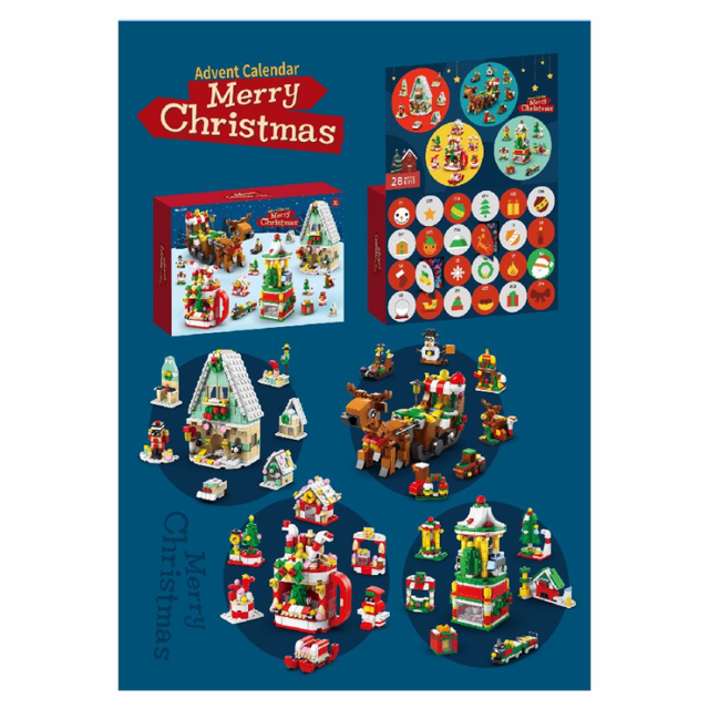 Poza produs Calendar Advent CHRISTMAS 6+ Casuta din turta dulce, Fun Toys | 1099 piese