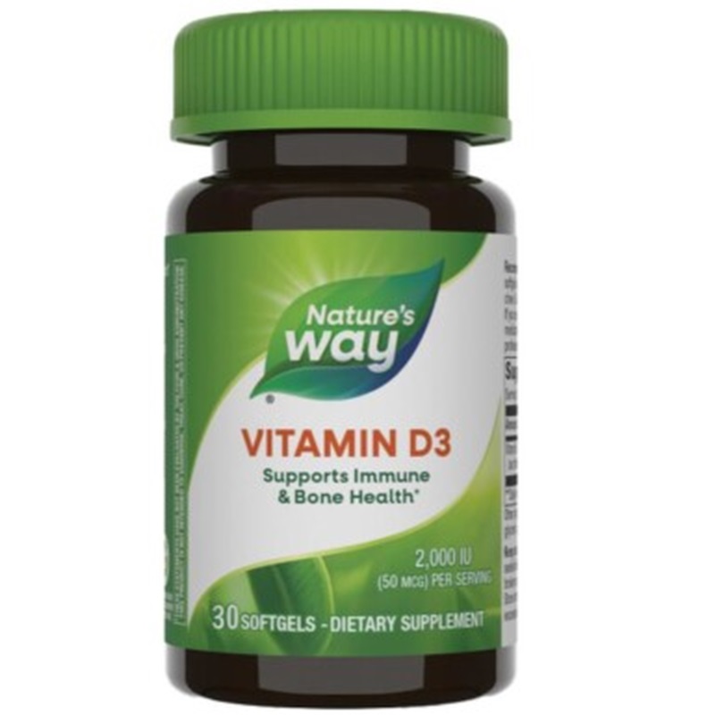 Poza produs Natures Way Vitamina D3 2000 ui | 30 capsule